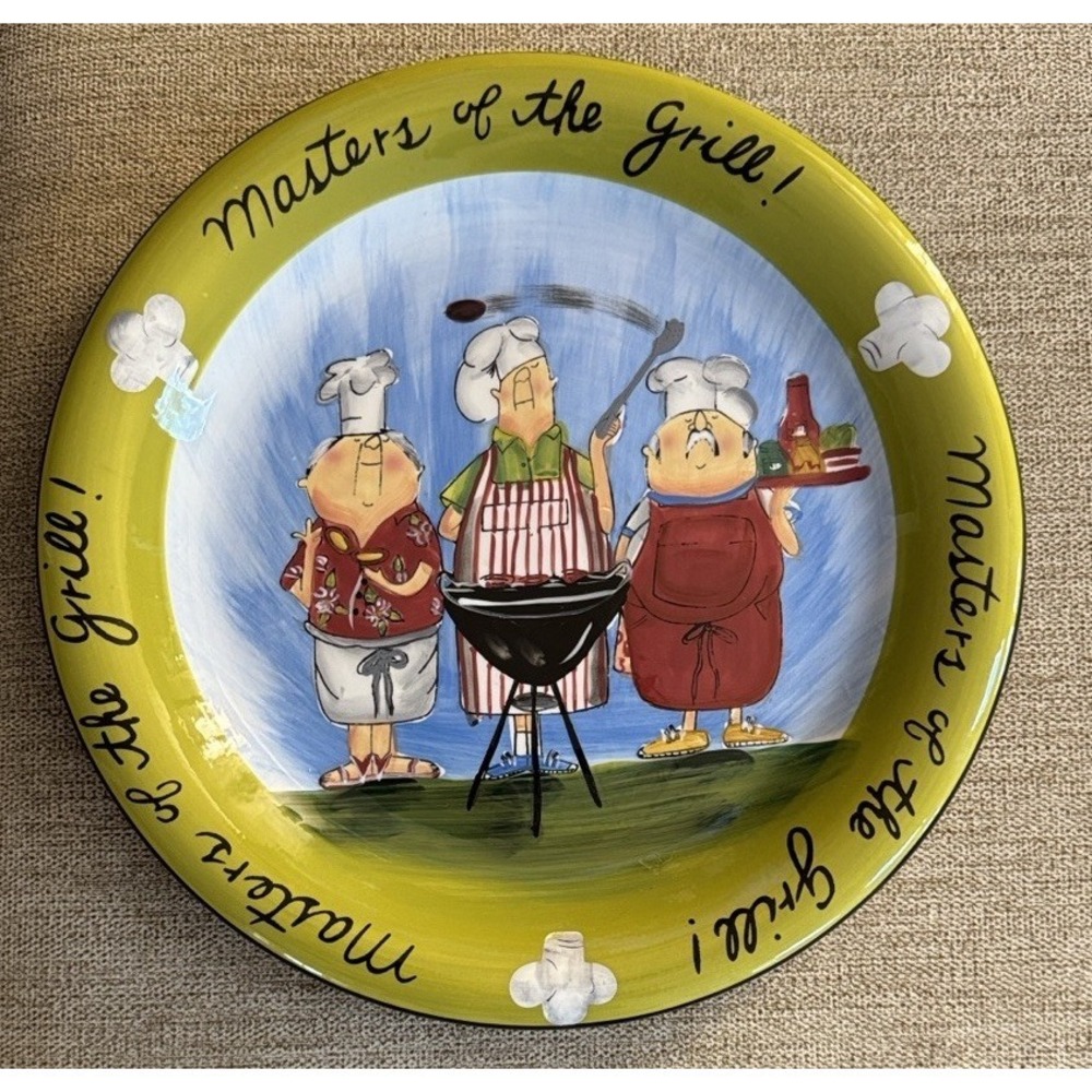 Masters Of The Grill 11 Inch Ceramic Plate